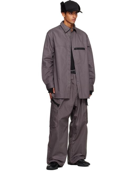 Y-3 Purple Twill Shirt for men