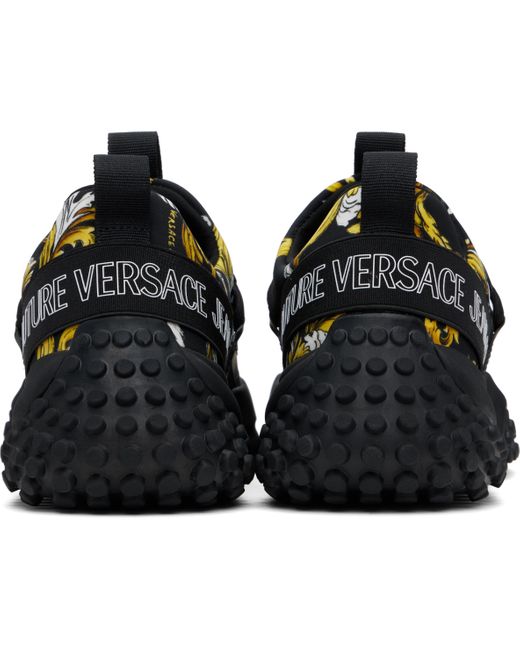 Versace Jeans Couture Black Outline Barocco Hyber Sneakers for men
