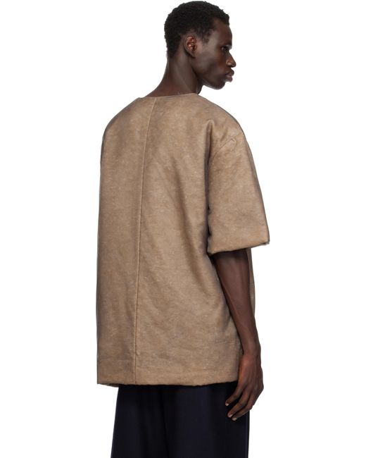 メンズ Dries Van Noten ブラウン パデッド Tシャツ Multicolor