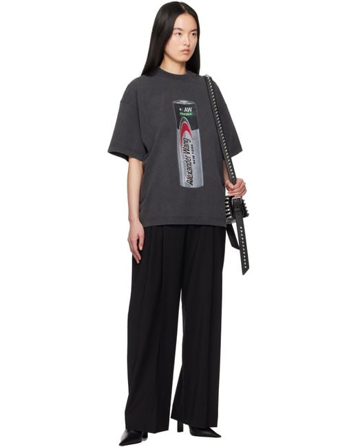 Alexander Wang Black Unisex Battery Logo-print Graphic T-shirt