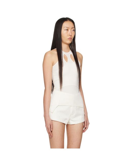 Dion Lee Black Off-white Mobius Loop Tank Top