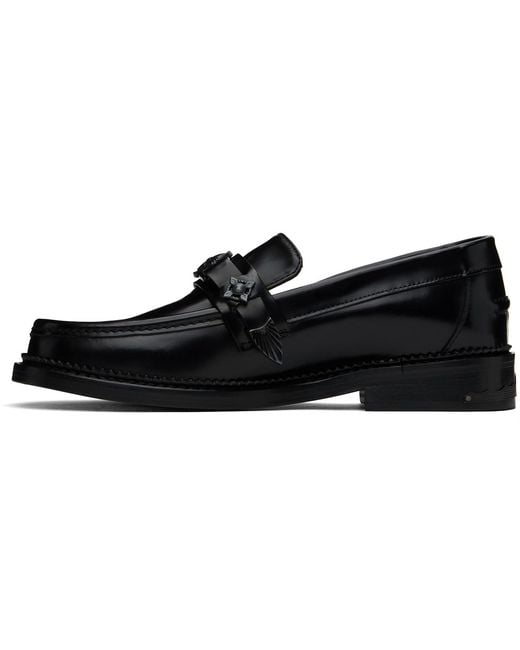 Toga Virilis Black Ssense Exclusive Leather Loafers for men
