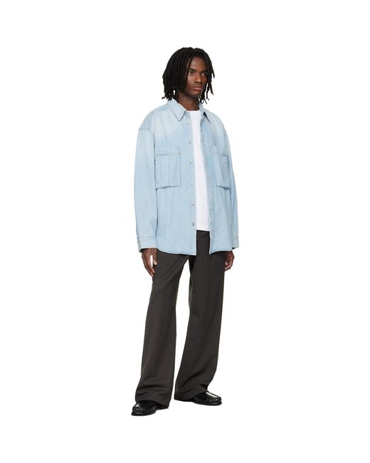 Agolde White Clark Denim Shirt for men