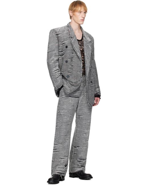 DIESEL Gray D-Pekka-Fsg Denim Blazer for men