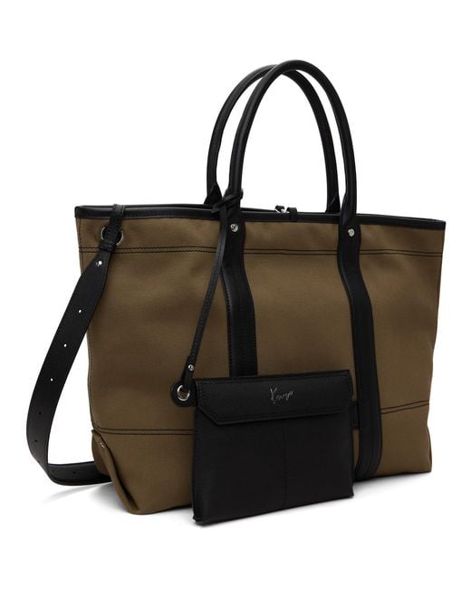 KENZO Black Khaki Paris Utility' Large Reversible Tote for men