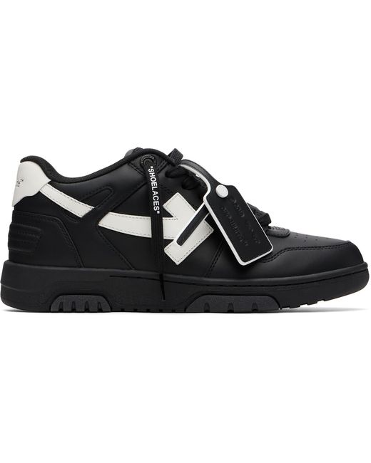 Off-White c/o Virgil Abloh Black 'Out Of Office' Leather Sneakers for men