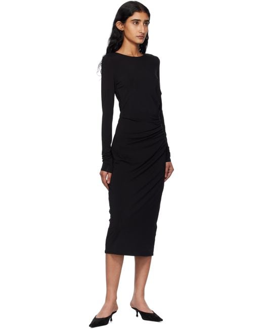 Max Mara Black Zitto Midi Dress