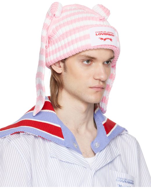 Charles Jeffrey White Ssense Exclusive & Chunky Rabbit Beanie for men