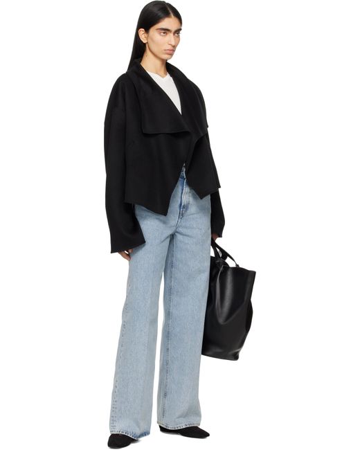 【TOTEME】ブラック Minimalist スエード フラットシューズ TOTEME ブラック Minimalist スエード フラットシューズ