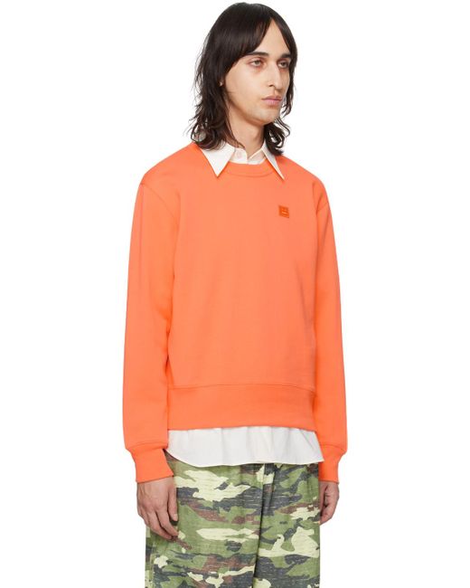 Acne Orange Patch Sweatshirt for men