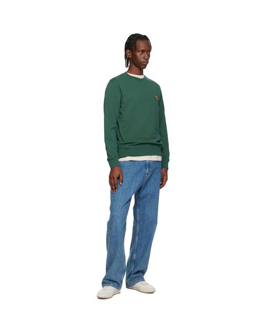 Maison Kitsuné Green Fox Head Regular Sweatshirt for men