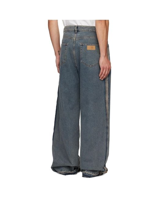 MM6 by Maison Margiela Blue Wide-Leg Jeans for men