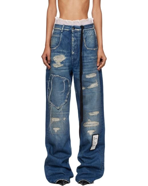 Ann Demeulemeester Claire 5 Pocket Comfort Jeans in Blue | Lyst