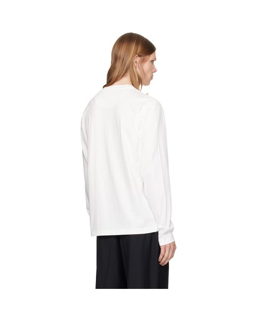Jil Sander White Three-Pack Long-Sleeved T-Shirts for men
