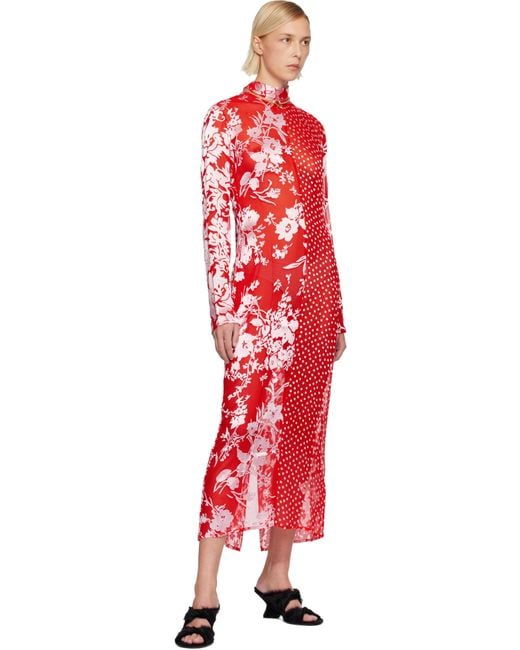 MARINE SERRE Metallic Moon Braided Chain Necklace