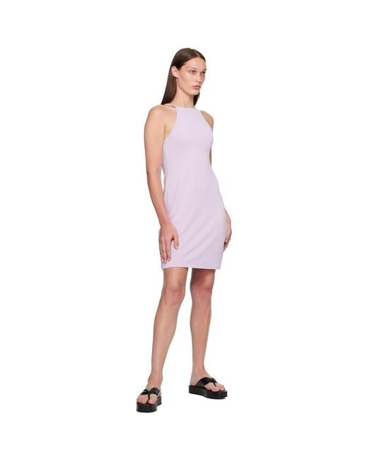 Filippa K Black Purple Strap Minidress