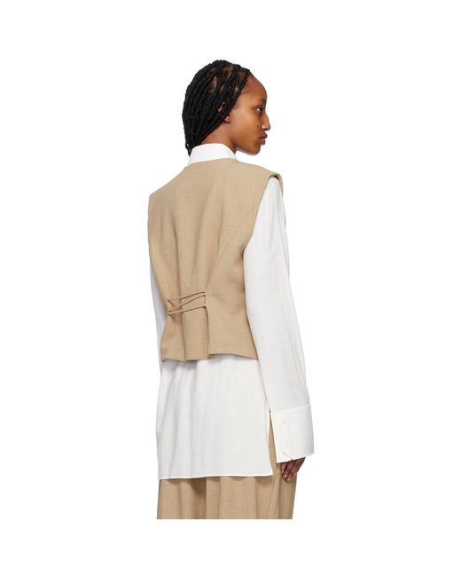 Camilla & Marc White Tan Fernando Vest