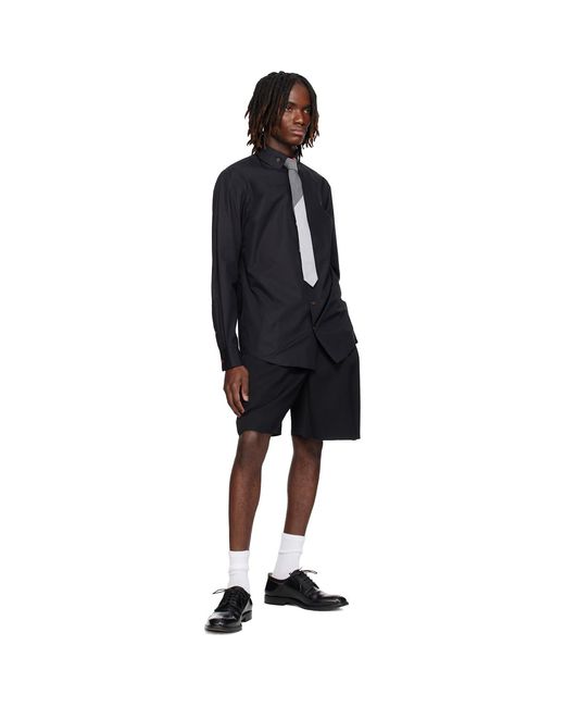 Vivienne Westwood Black Two Button Krall Shirt for men
