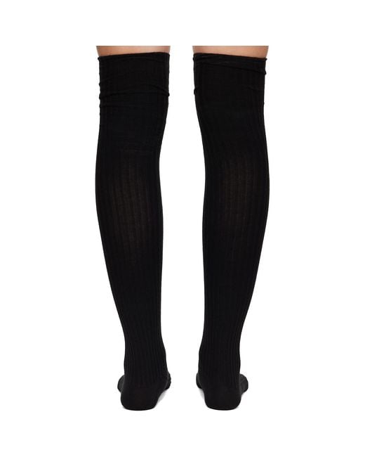 Baserange Black Overknee Socks