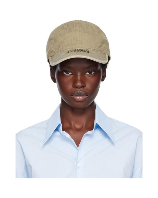 MM6 by Maison Margiela Multicolor Khaki Embroidered Logo Cap