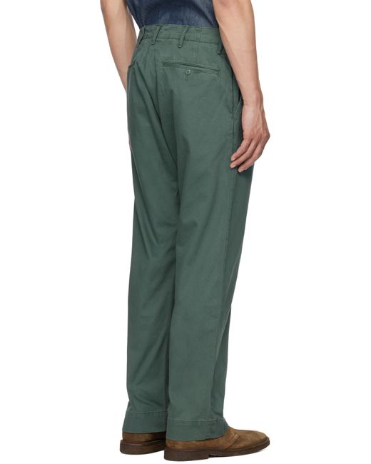 メンズ RRL グリーン Field チノパンツ Green