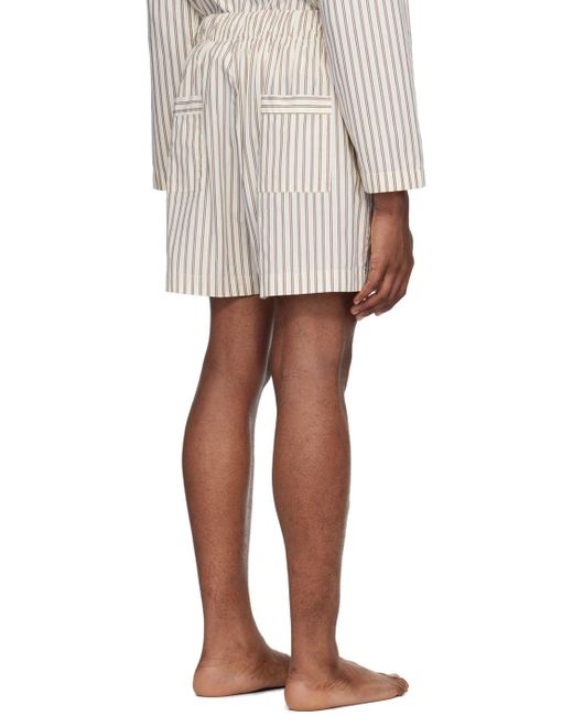 Tekla Natural Off- Drawstring Pyjama Shorts for men