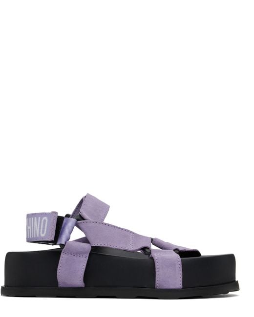 Moschino Purple Sporty Sandals