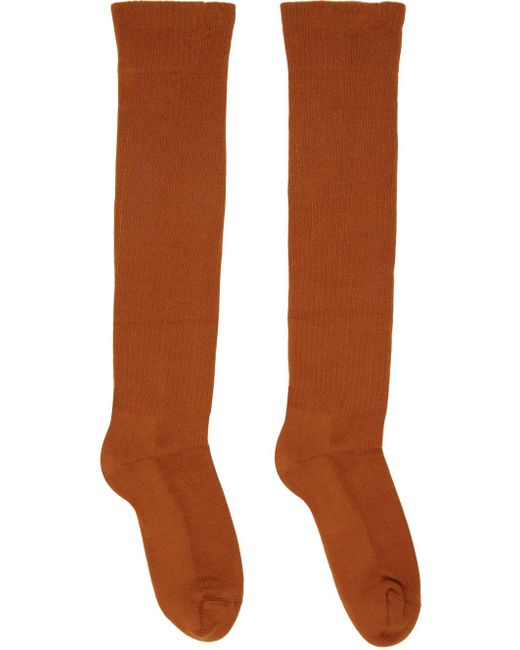 SSENSE Men Clothing Underwear Socks Orange Knee-High Socks 