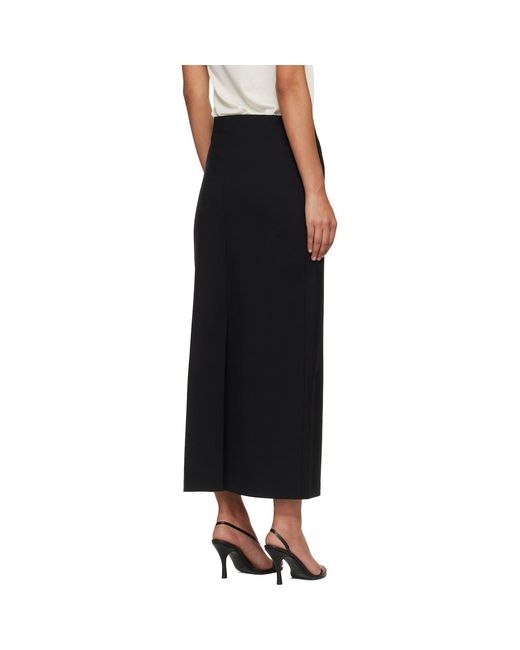 Loulou de Saison Black Samos Lds Grain De Poudre Maxi Skirt