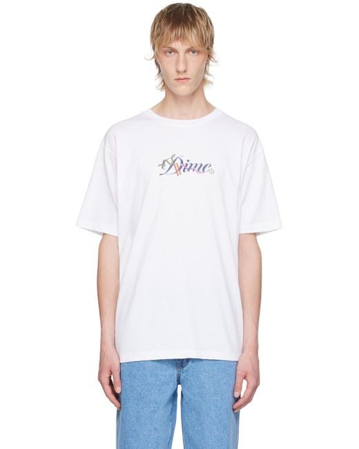 T-shirt blanc à image à logo Dime pour homme en coloris White