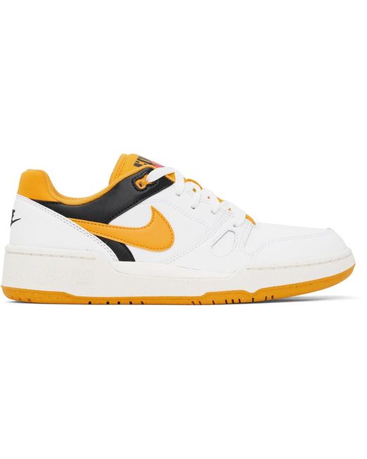Nike Black White & Yellow Full Force Low Sneakers for men