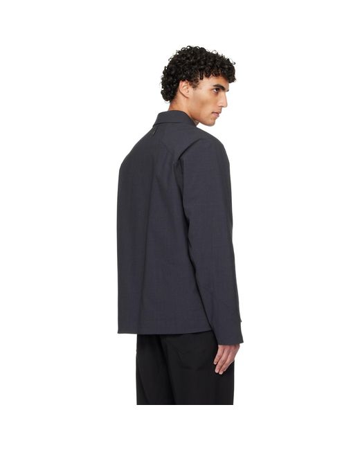 Veilance Black Lerus Insulated Tech Wool Jacket for men