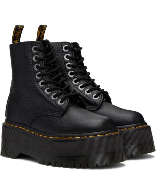 Dr. Martens Black 1460 Max Leather Platform Boots