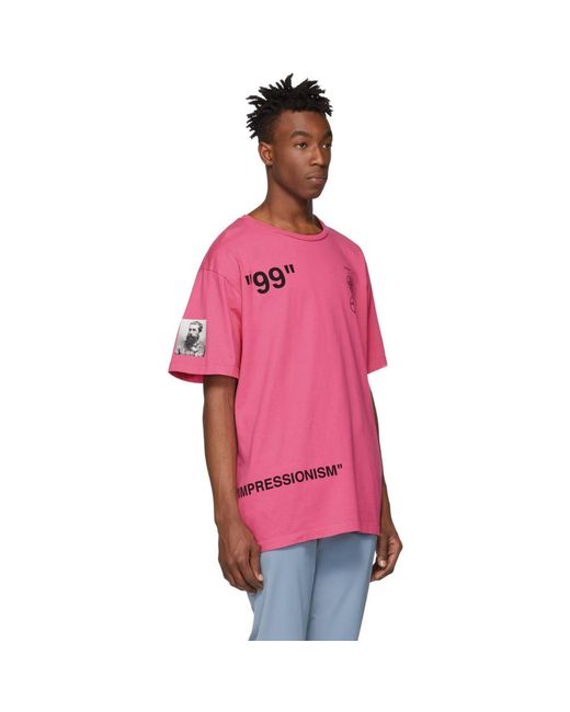 Off-White c/o Virgil Abloh Pink Impressionism Boat T-shirt for Men | Lyst UK