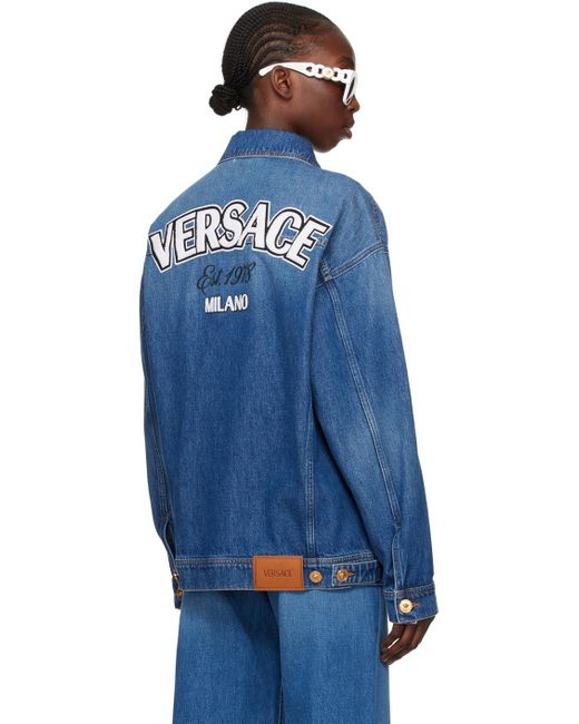 Versace Blue Patch Denim Jacket