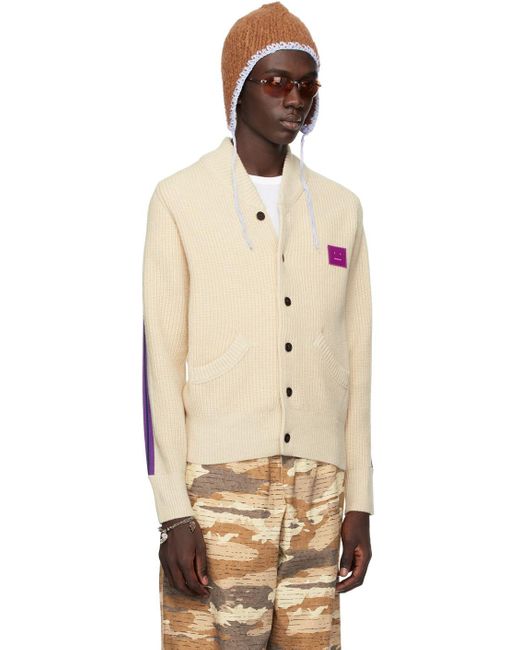 Acne Studios Crewneck Cardigan in Natural for Men Lyst
