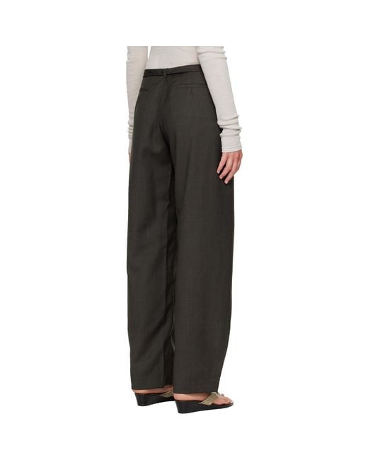 St. Agni Gray Wrap Rouleau Trousers