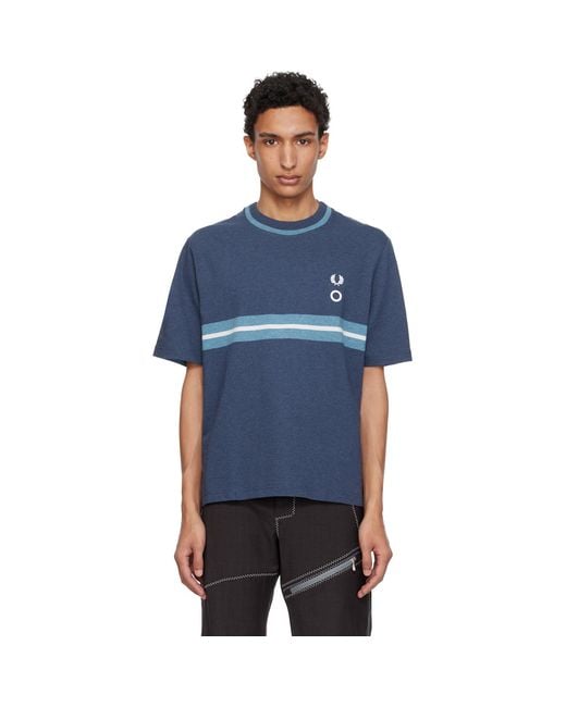 Craig Green Blue Fred Perry Edition 'Half And Half' T-Shirt for men