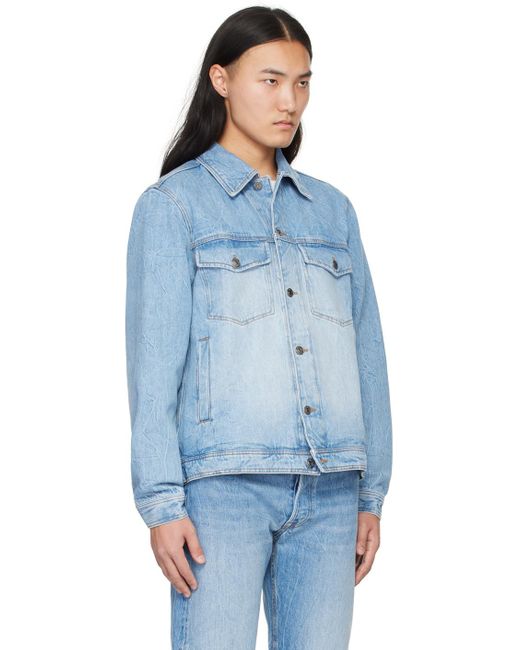 WOOD WOOD Blue Ivan Denim Jacket for men