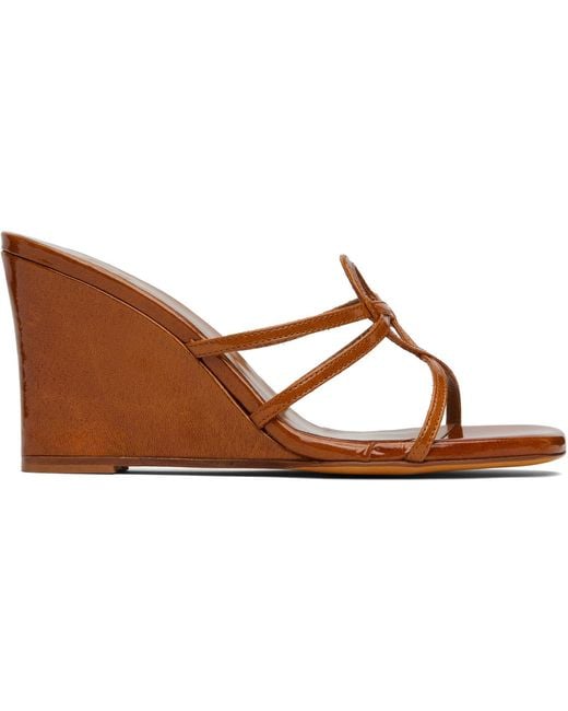 Maryam Nassir Zadeh Brown Opera Wedge Heeled Sandals