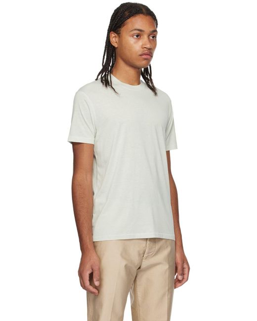 Tom Ford Off white Embroidered T shirt in Black for Men Lyst