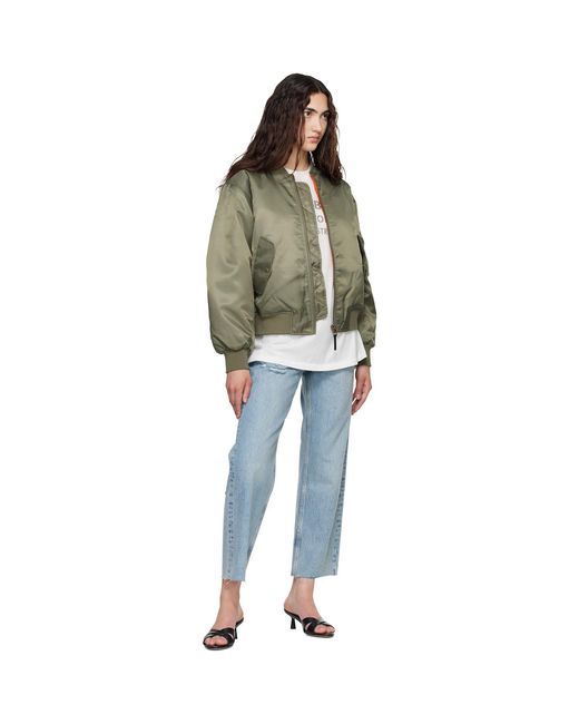 Anine Bing Green Khaki Leon Bomber Jacket