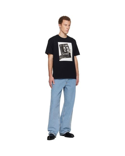 Givenchy Black Clapperboard Print T-Shirt for men