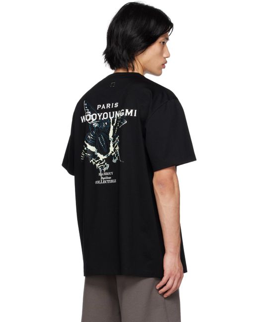 Wooyoungmi Black Printed T-shirt for men