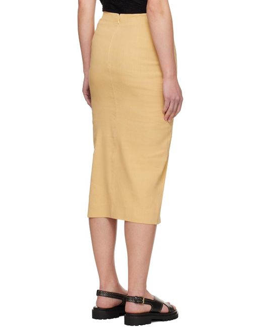 Isabel Marant Natural Beige Mills Midi Skirt