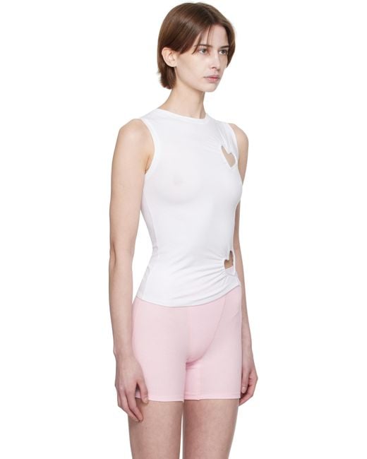 Skims Stretch-Cotton Jersey Heart Tank Top | Harrods US