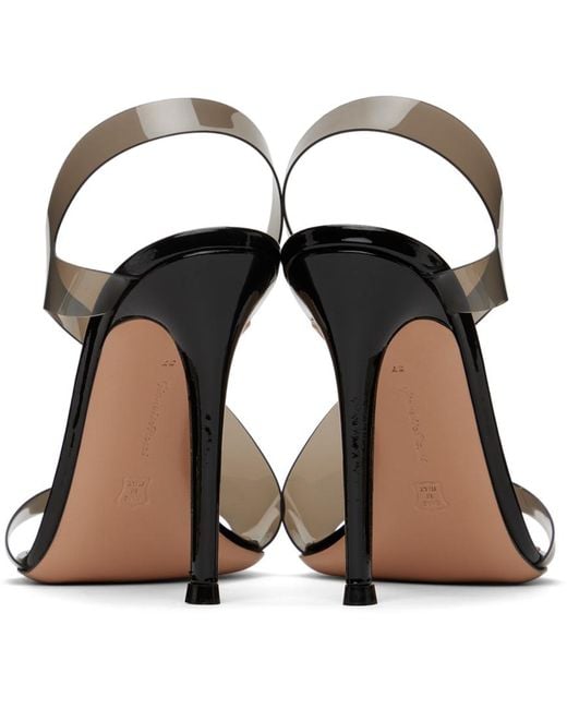 Gianvito Rossi Black Metropolis Heeled Sandals