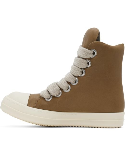 メンズ Rick Owens カーキ Porterville Jumbolaced パデッド スニーカー Brown