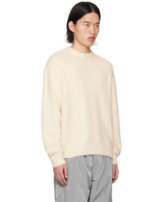 Wooyoungmi White Hairy Sweater for men