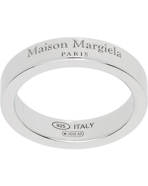 Maison Margiela White Logo Reference Ring for men
